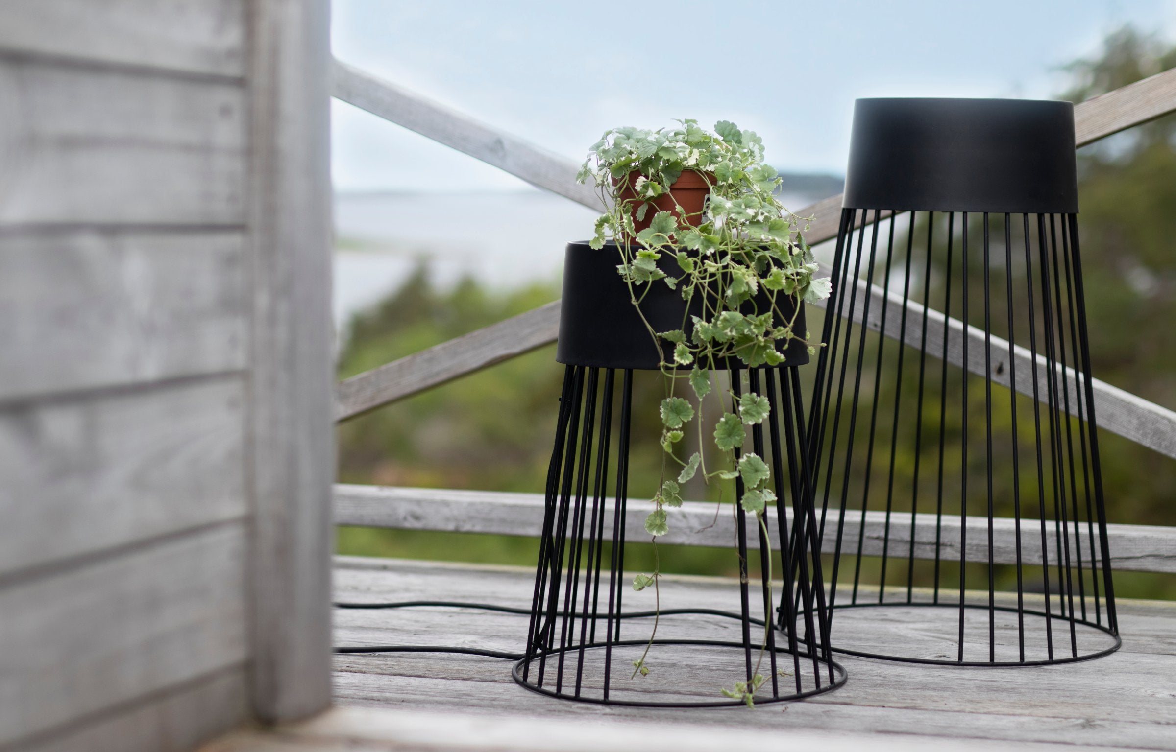 Golvlampa Koster 60 IP44 Svart