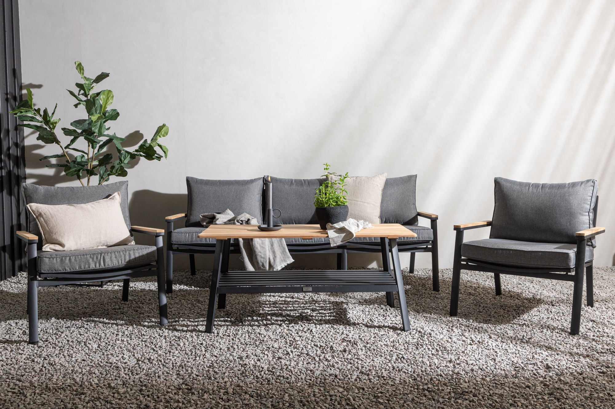 Brasilia Loungegrupp utomhus, Grå