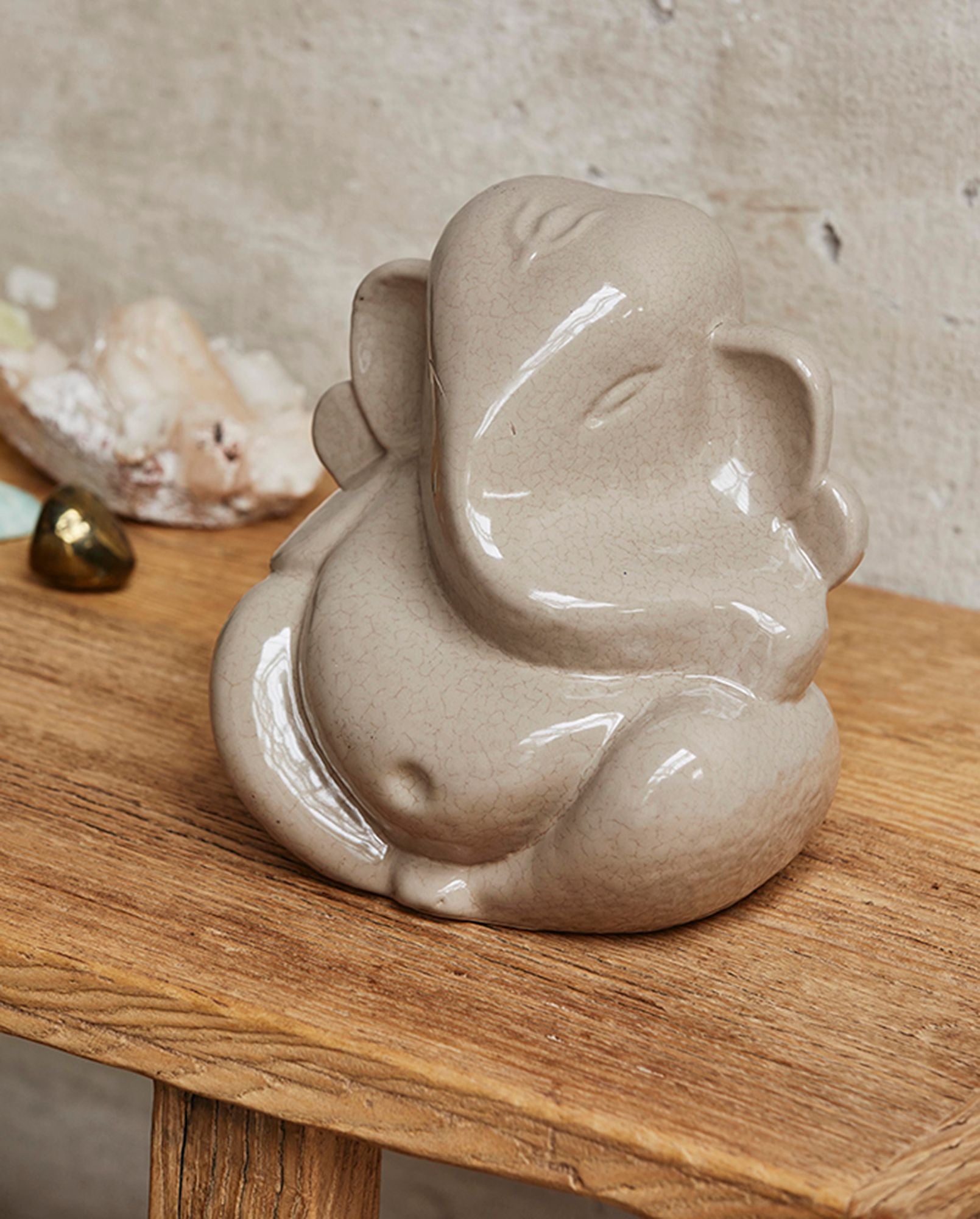 GANESHA Figur, Beige