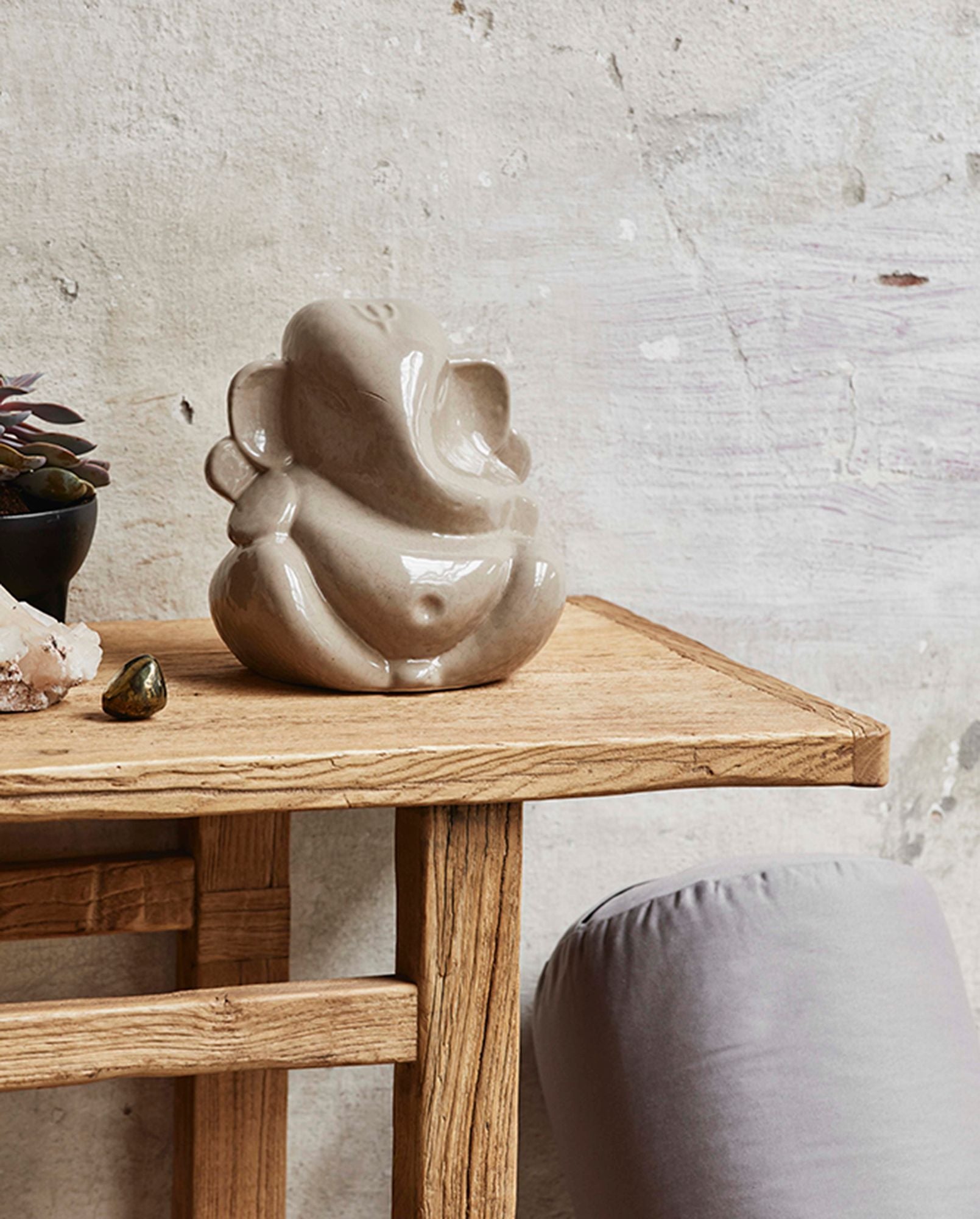 GANESHA Figur, Beige