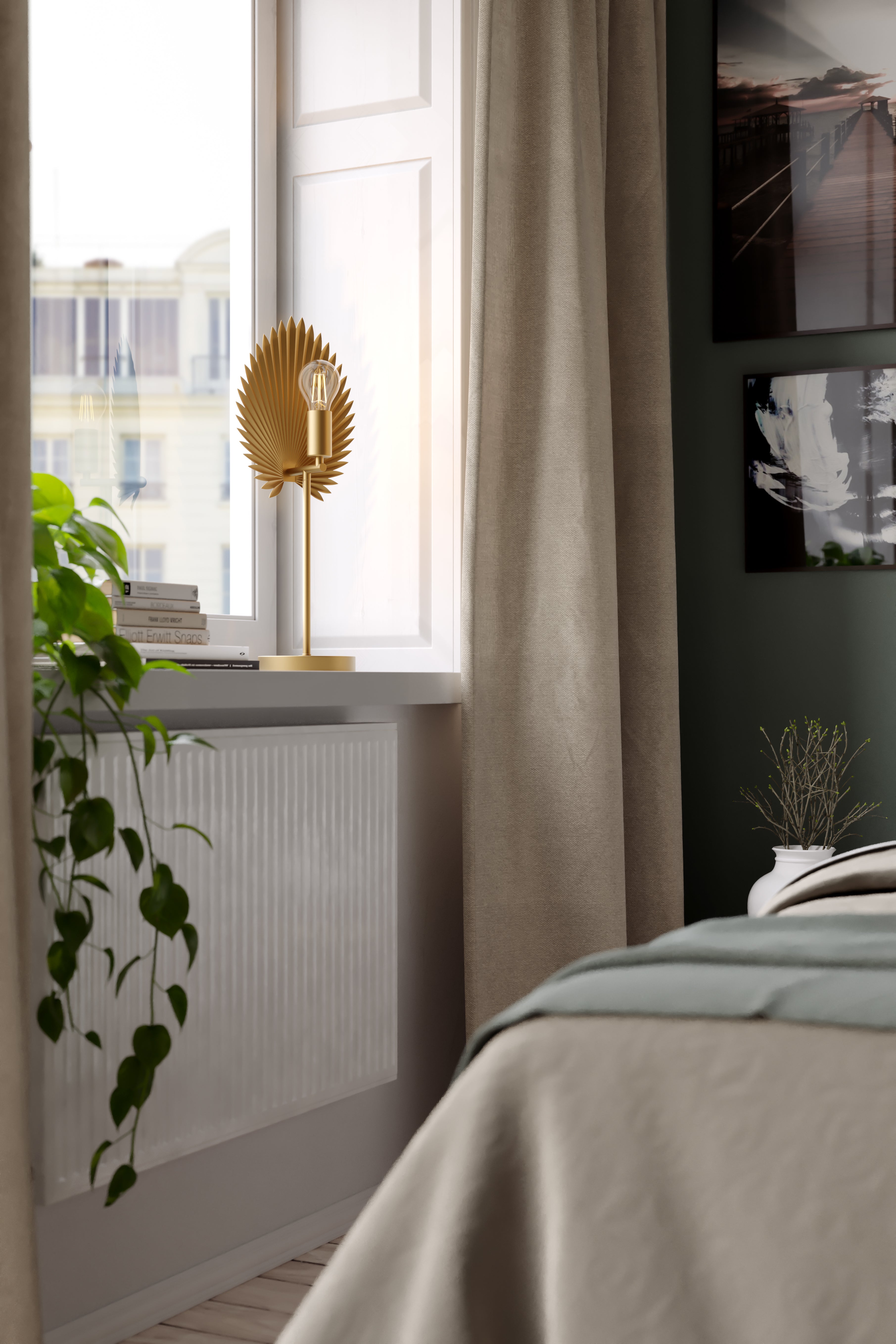 Aruba bordslampa matt guld