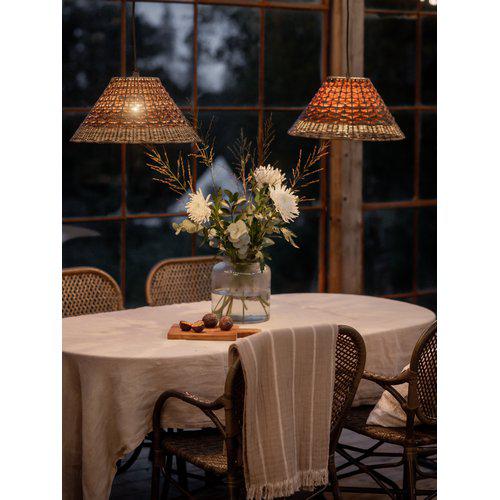 Lisen Takskärm Brun natur 45cm