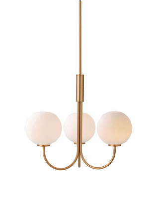 Krona Ballon satin brass/opal glas