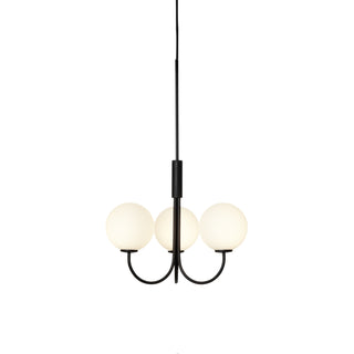 Krona Ballon svart/opal glas