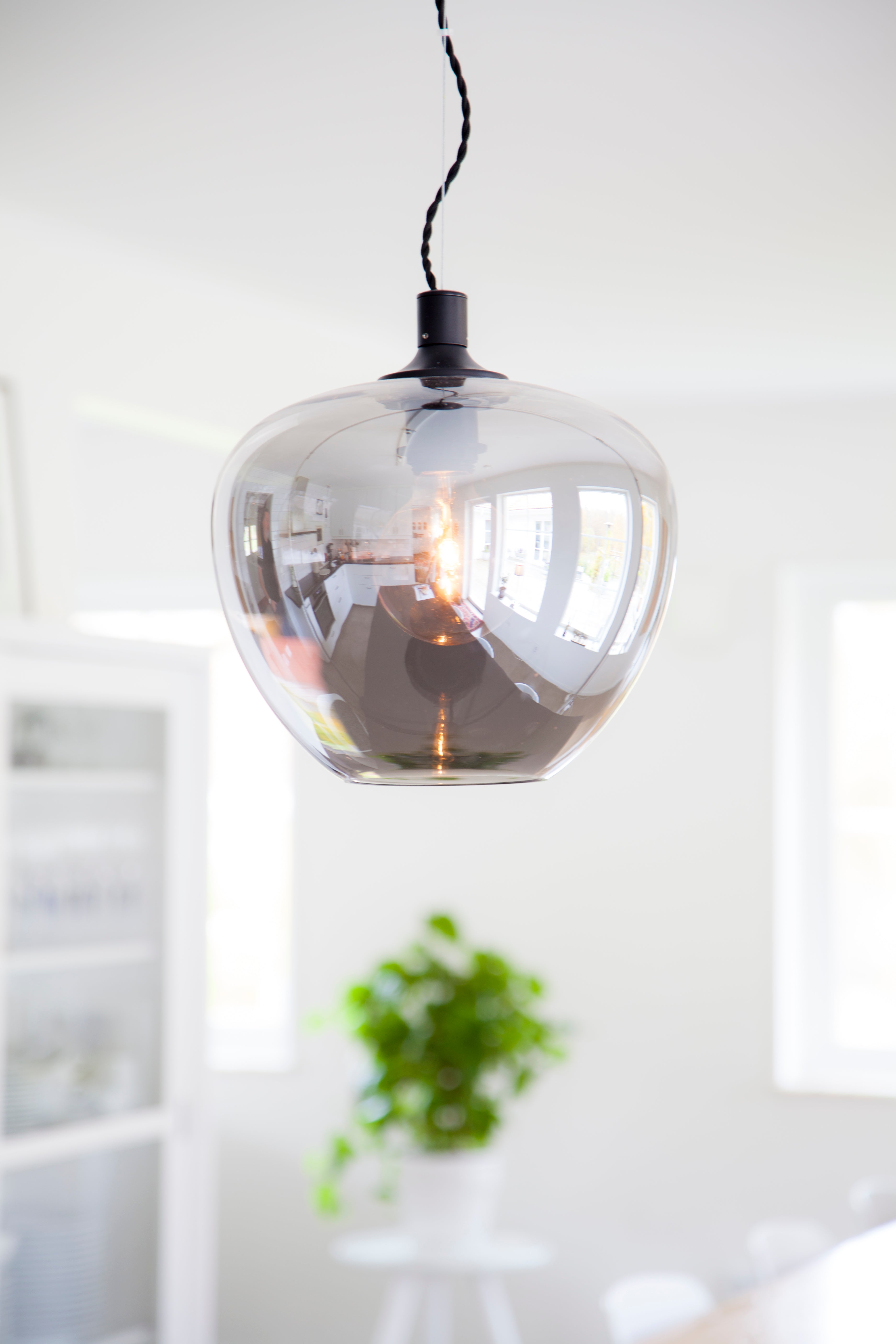 Bellissimo taklampa Ø28 cm rökgrå