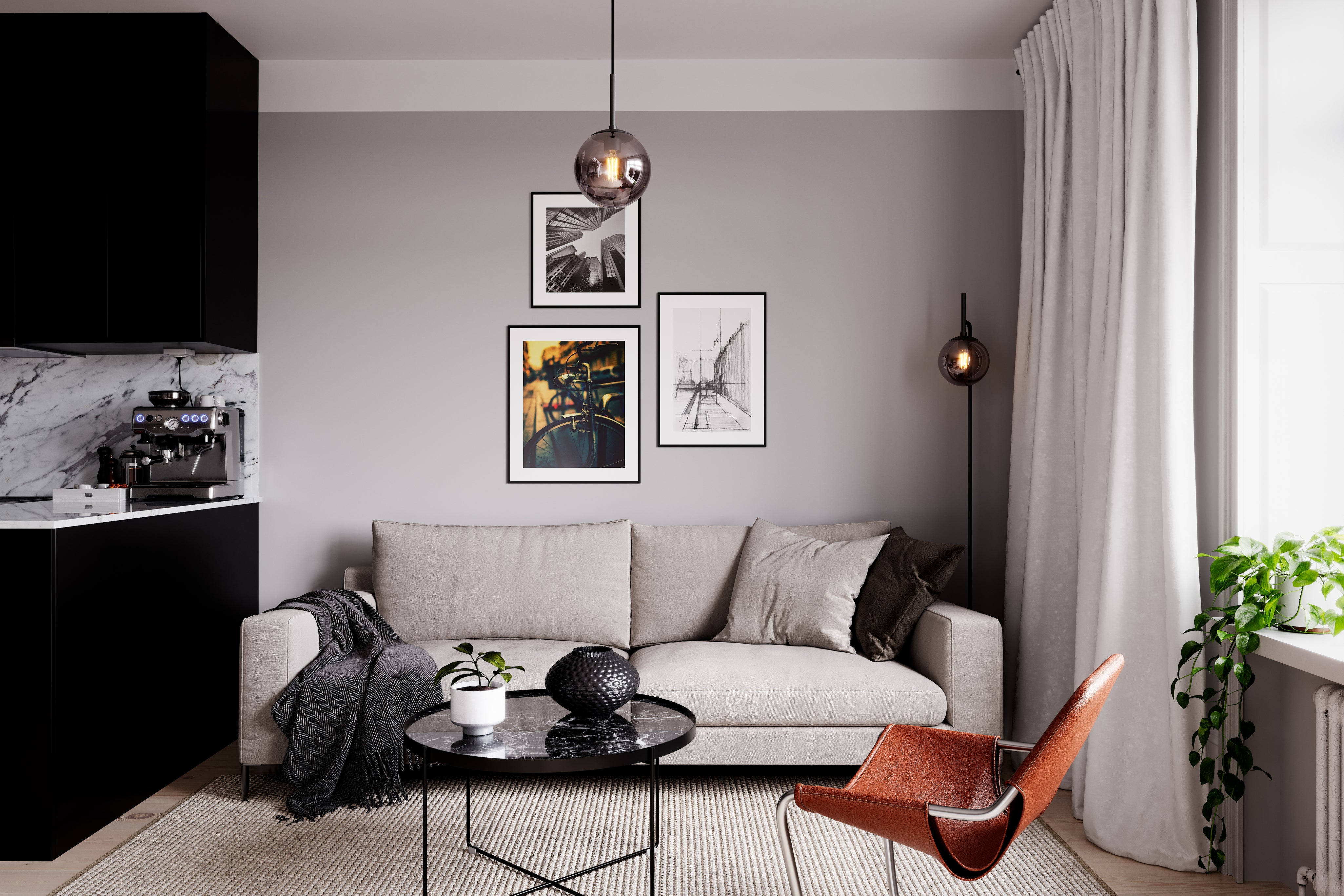 Boyle golvlampa rökgrå