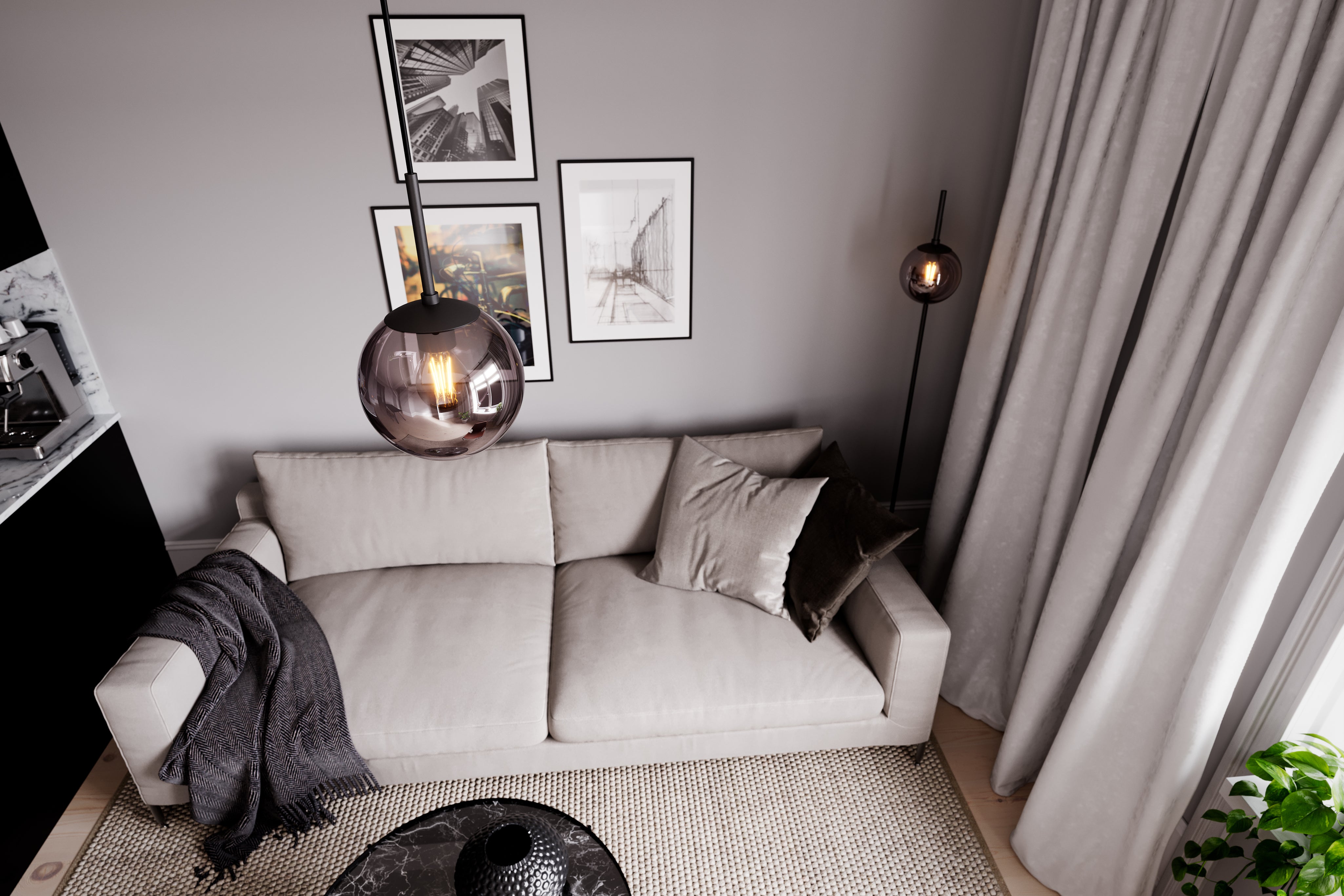 Boyle golvlampa rökgrå