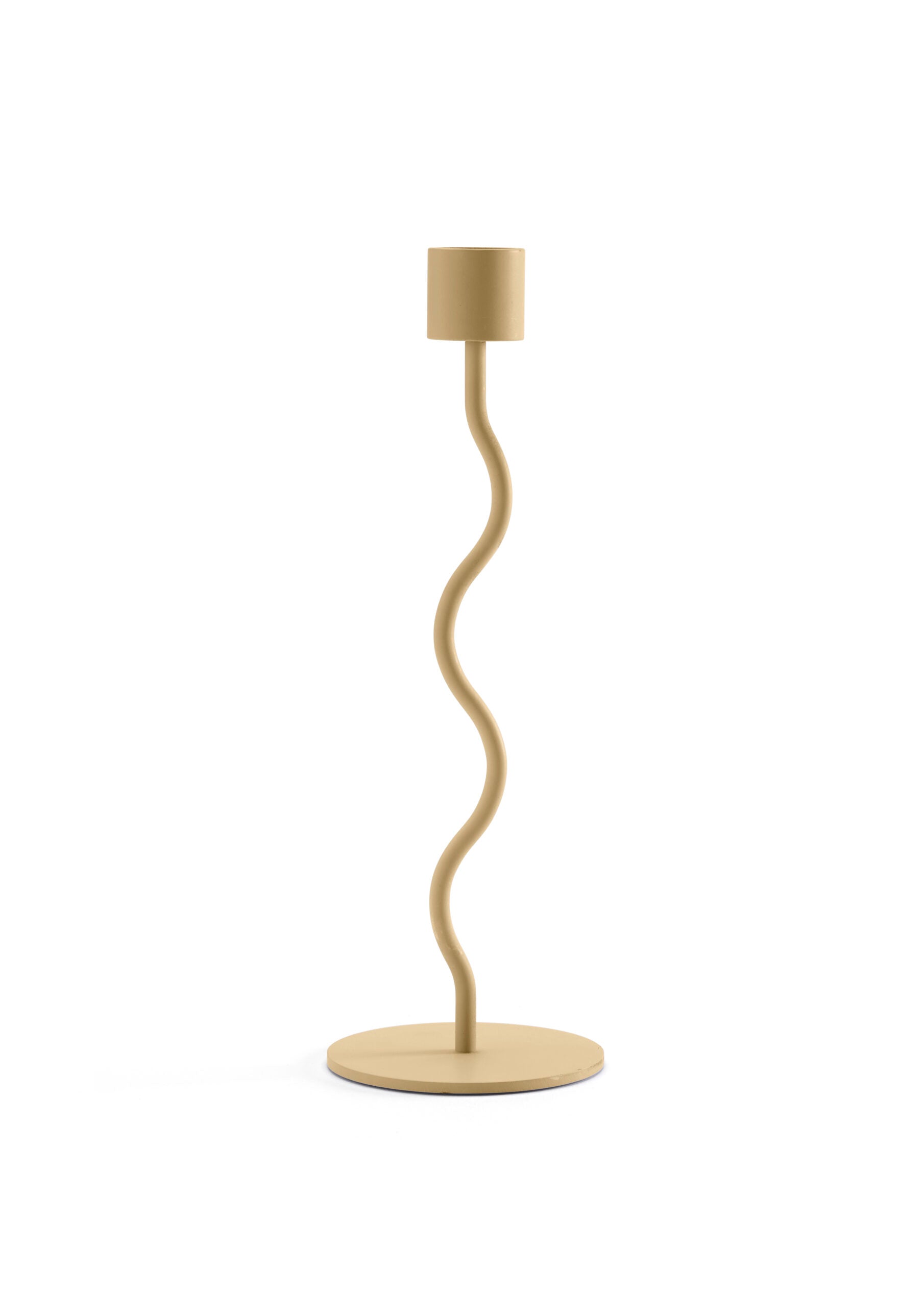 Curved Ljusstake 23cm, Peanut