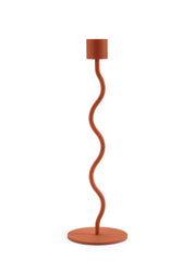 Curved Ljusstake 26cm, Brick Red