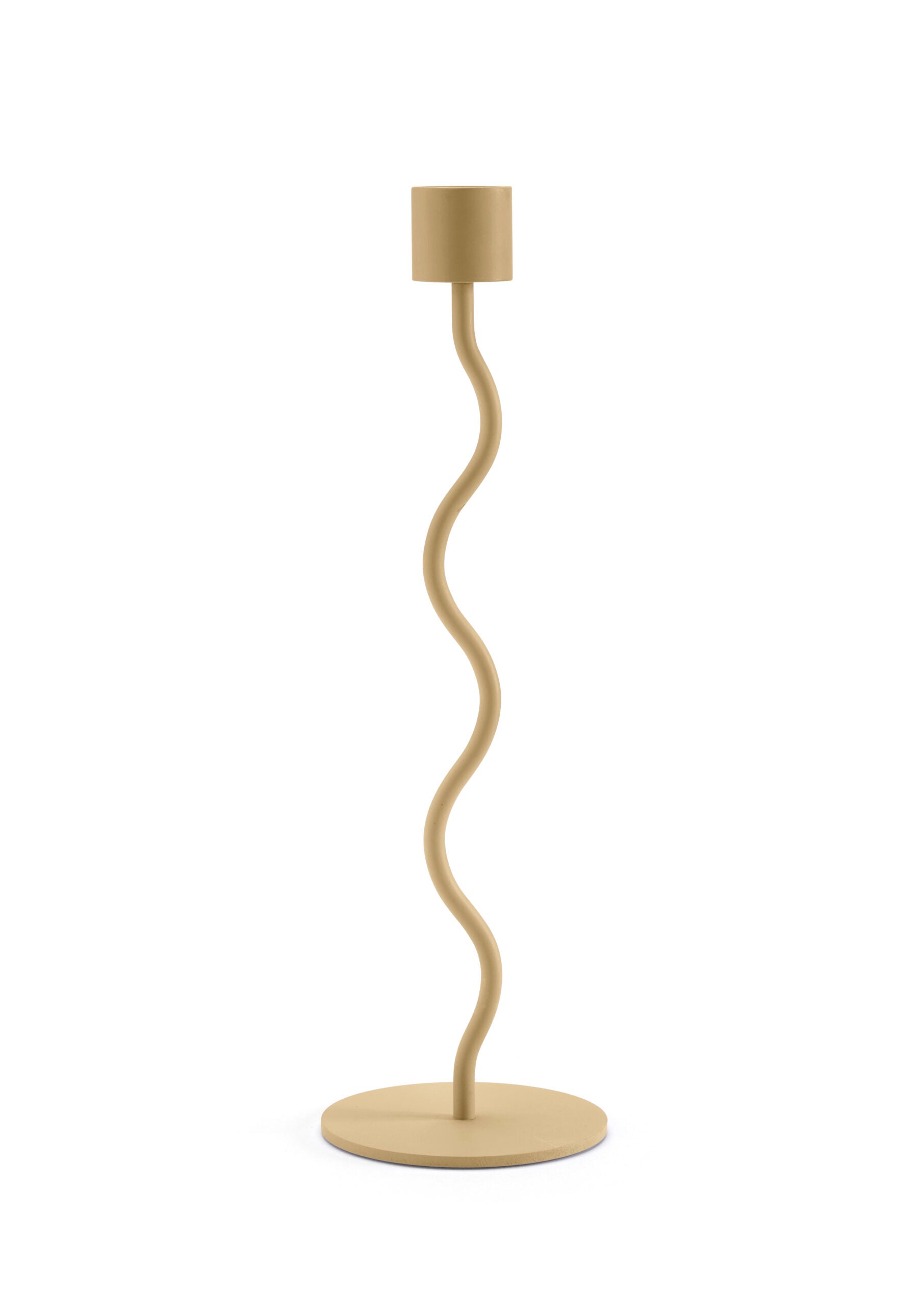 Curved Ljusstake 26cm, Peanut
