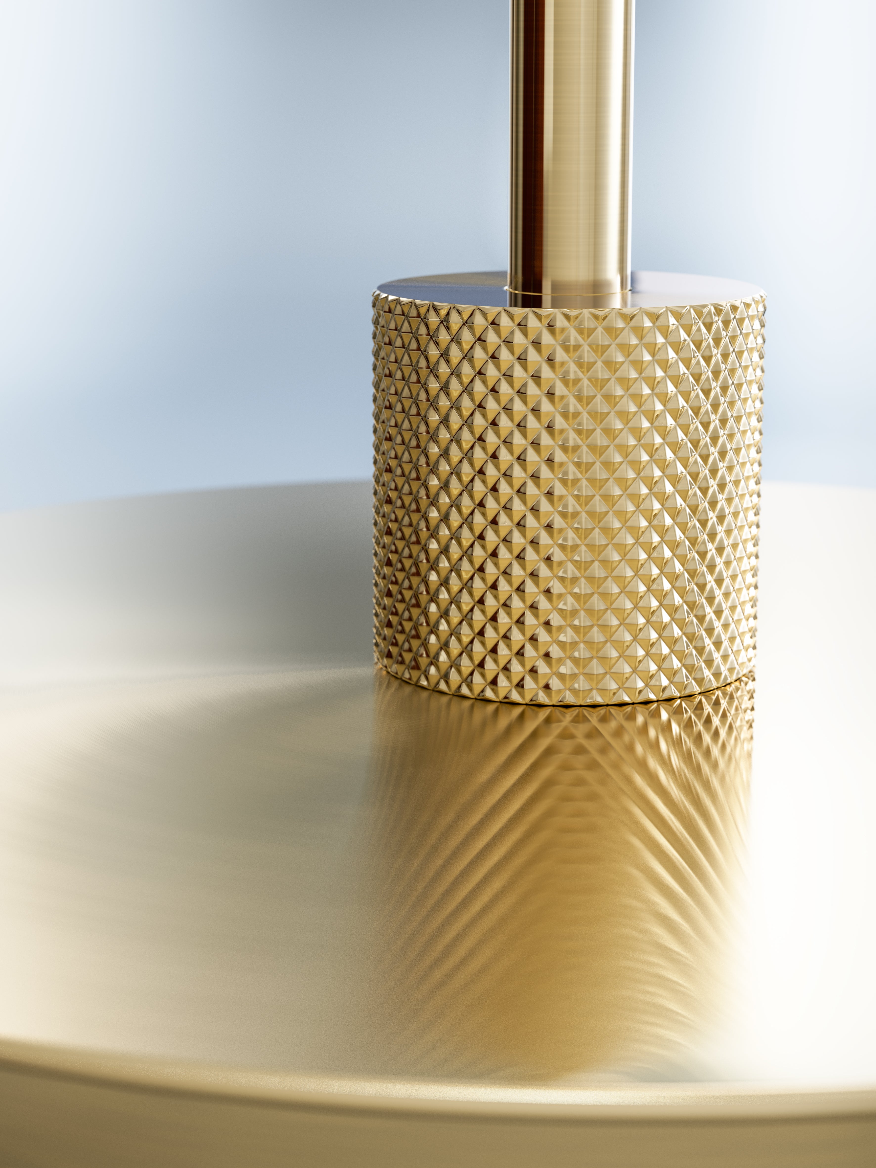 Bordslampa Gil il Grande satin brass