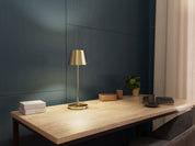 Bordslampa Gil il Grande satin brass