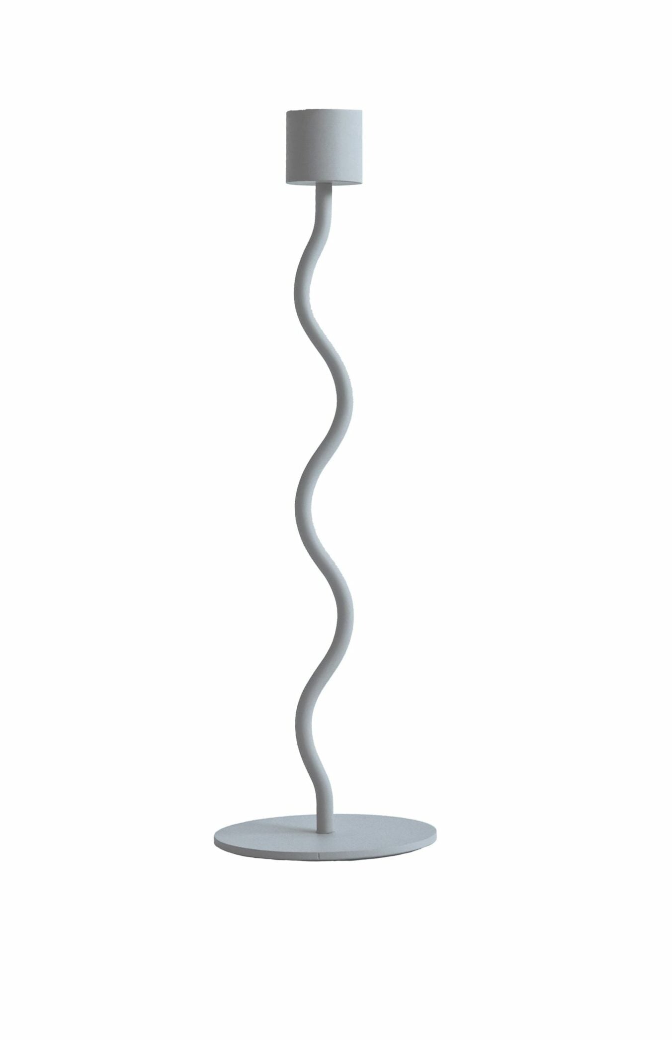 Curved Ljusstake 23cm, Pale Blue