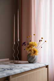 Curved Ljusstake 26cm, Taupe