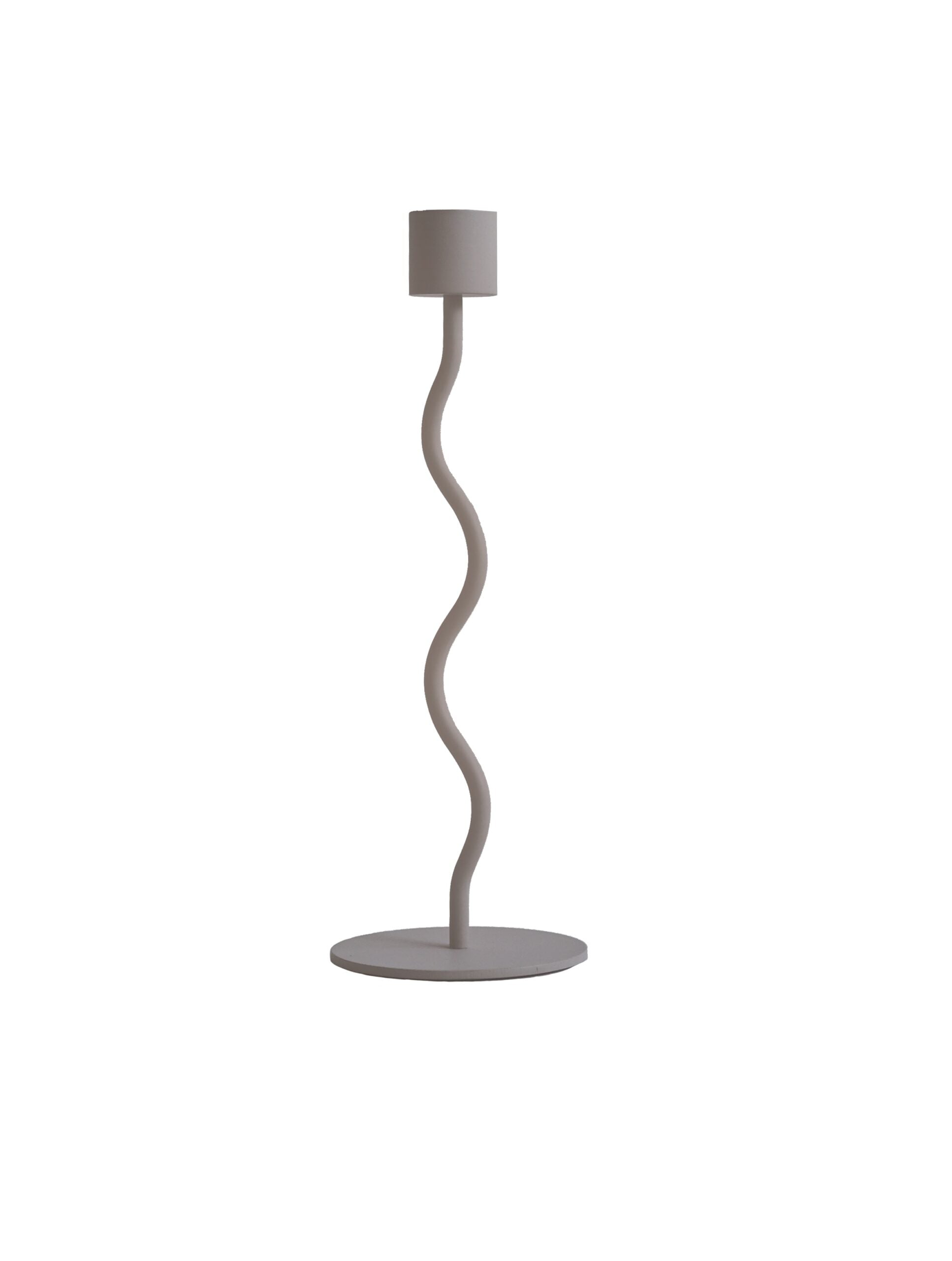 Curved Ljusstake 26cm, Taupe