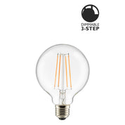 Ljuskälla E27 LED 3-steg Dimbar Glob 100 mm Klar 0,4-7W