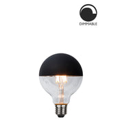 Ljuskälla E27 LED Glob 95mm Toppförspeglad Svart 2,8W