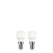 Ljuskälla E14 LED Päron Opal 1,4W 2-Pack