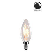 Ljuskälla E14 LED Soft Filament Kron Klar 3W