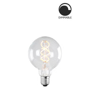Ljuskälla E27 LED Soft Filament Glob 100 mm Klar 5W
