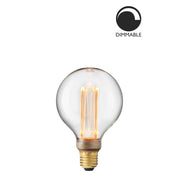 Ljuskälla E27 Laser LED Filament Glob 95 mm Klar 3,5W