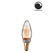 Ljuskälla E14 Laser LED Filament Kron Klar 2,3W