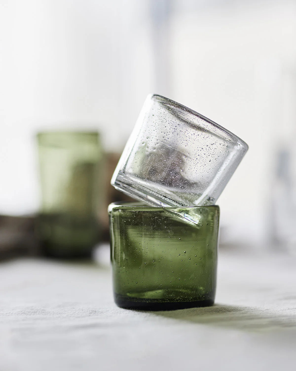Kuki Glas, 4-Pack, Grön
