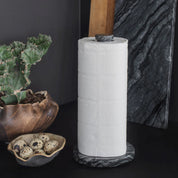 MARBLE Köksrullehållare, Svart/grå