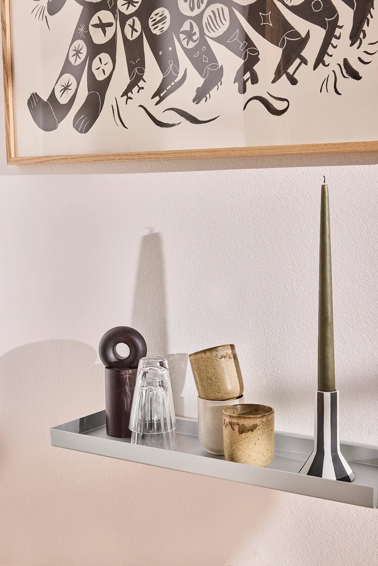 Toppu Ljusstake, Hög, Vit