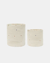 Konfetti Bomullskorg, 2-Pack, Mellow