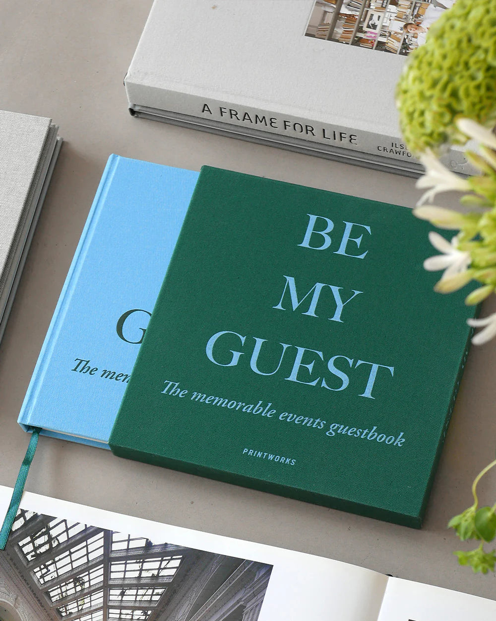 Guest Book - Green/Blue