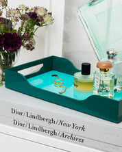Lacquered Tray - Swell, Turquoise/Green M