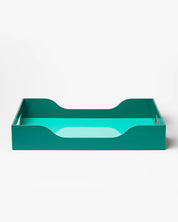 Lacquered Tray - Swell, Turquoise/Green L