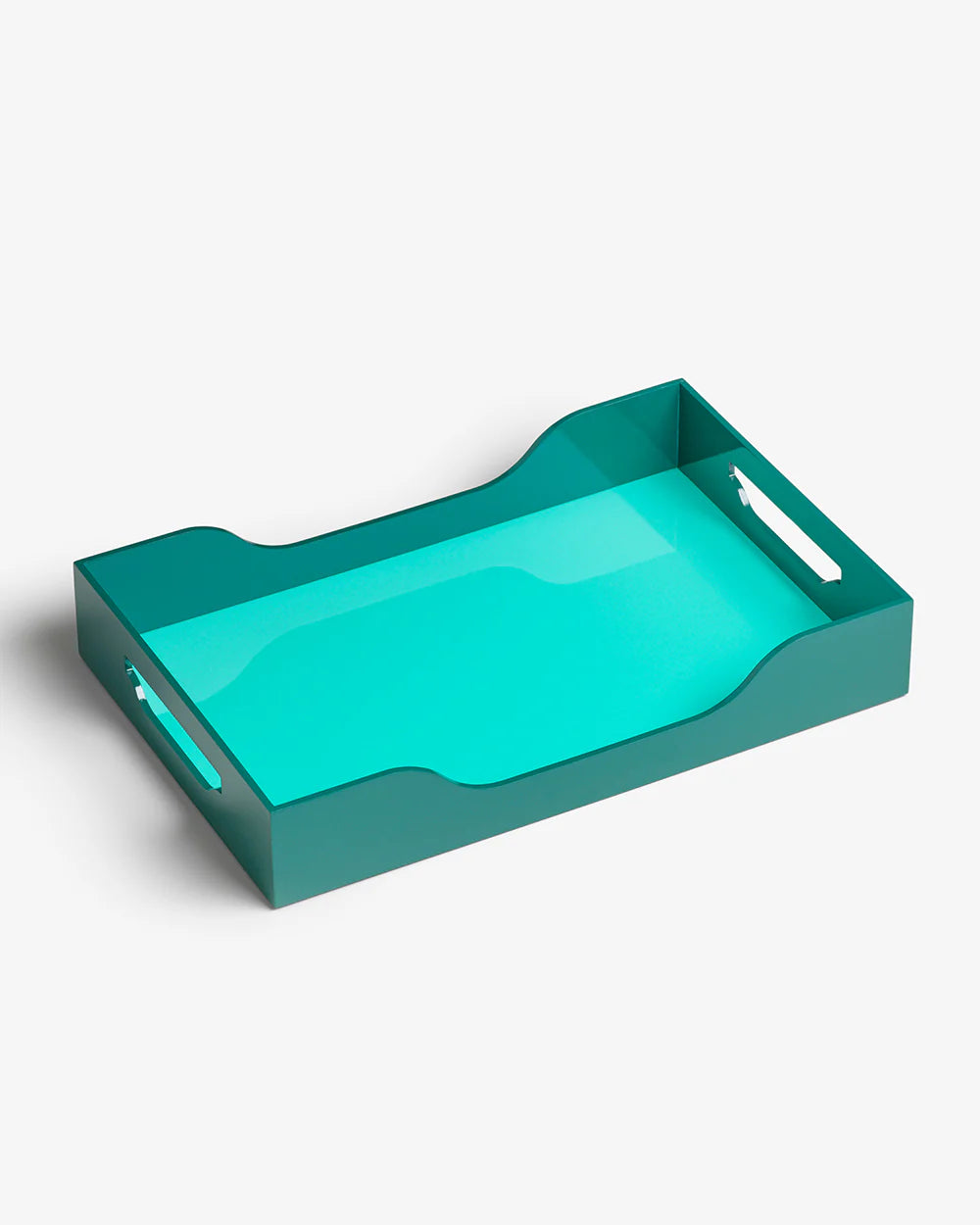 Lacquered Tray - Swell, Turquoise/Green L