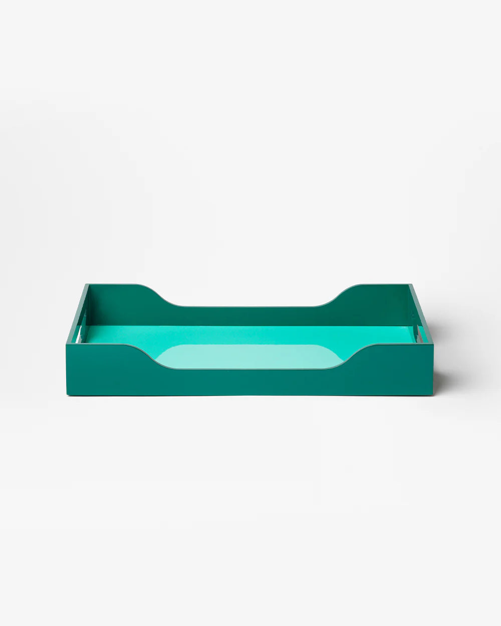 Lacquered Tray - Swell, Turquoise/Green M