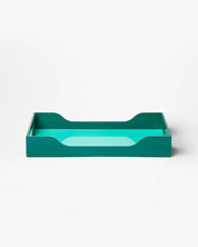 Lacquered Tray - Swell, Turquoise/Green M