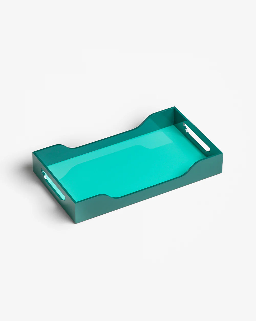 Lacquered Tray - Swell, Turquoise/Green M