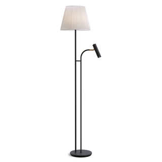 Golvlampa Slender svart/mässing exl. skärm