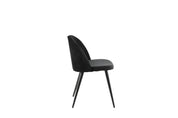 Vinga Matstol Sammet Svart, 2-Pack