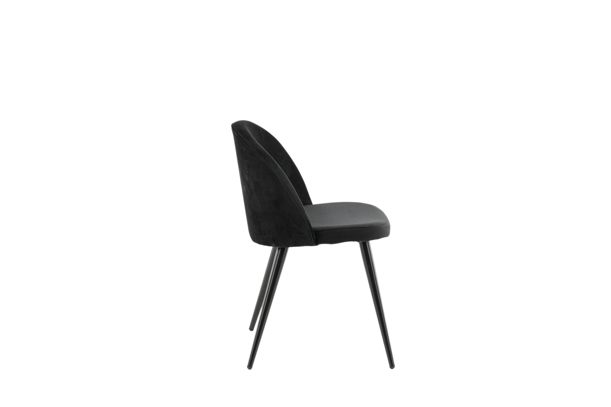 Vinga Matstol Sammet Svart, 2-Pack