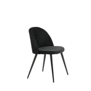 Vinga Matstol Sammet Svart, 2-Pack