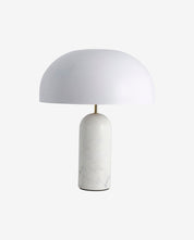 ATLAS Bordslampa Marmor, Vit