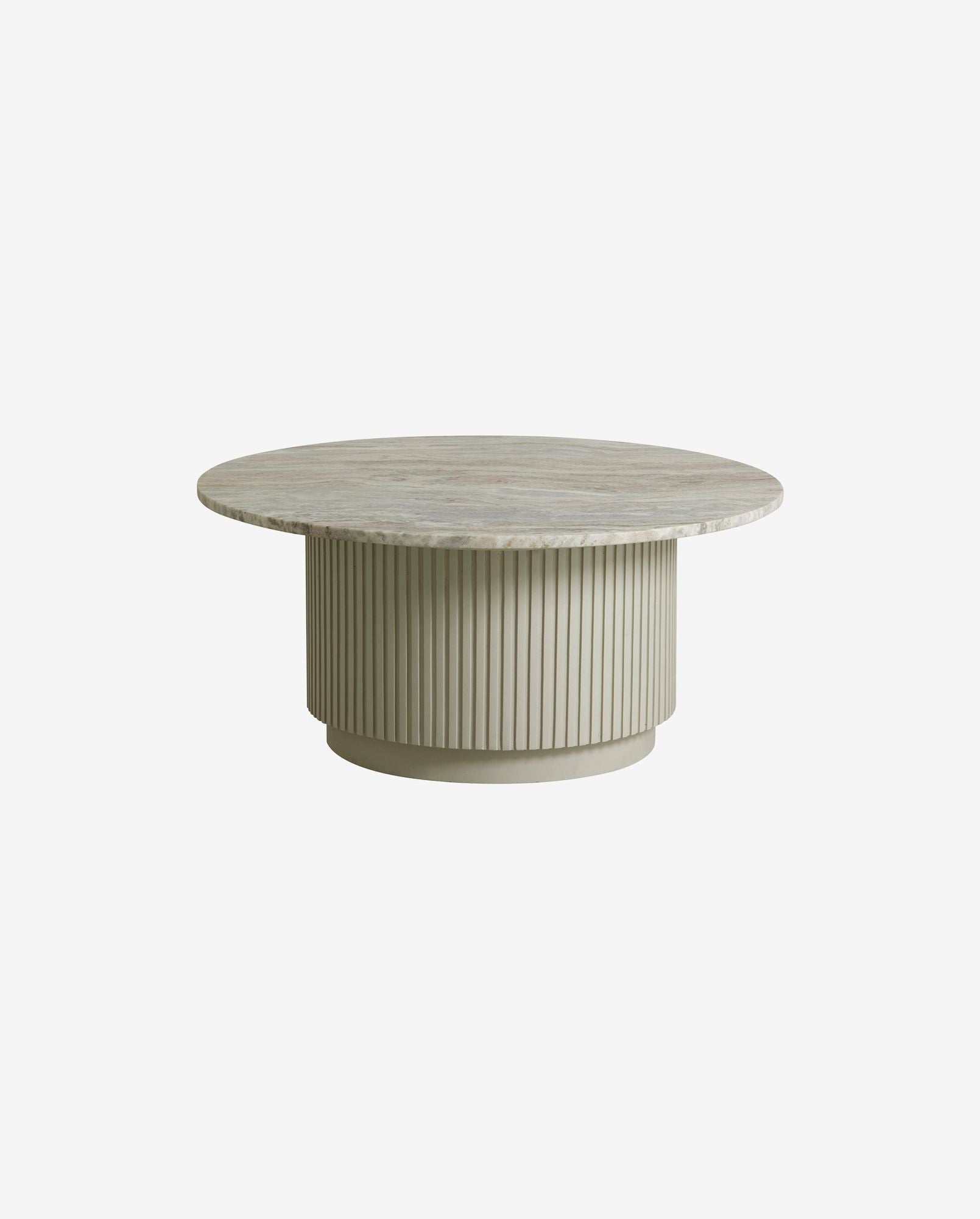 ERIE Soffbord Marmor ø90cm, Vit