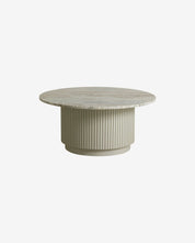ERIE Soffbord Marmor ø90cm, Vit