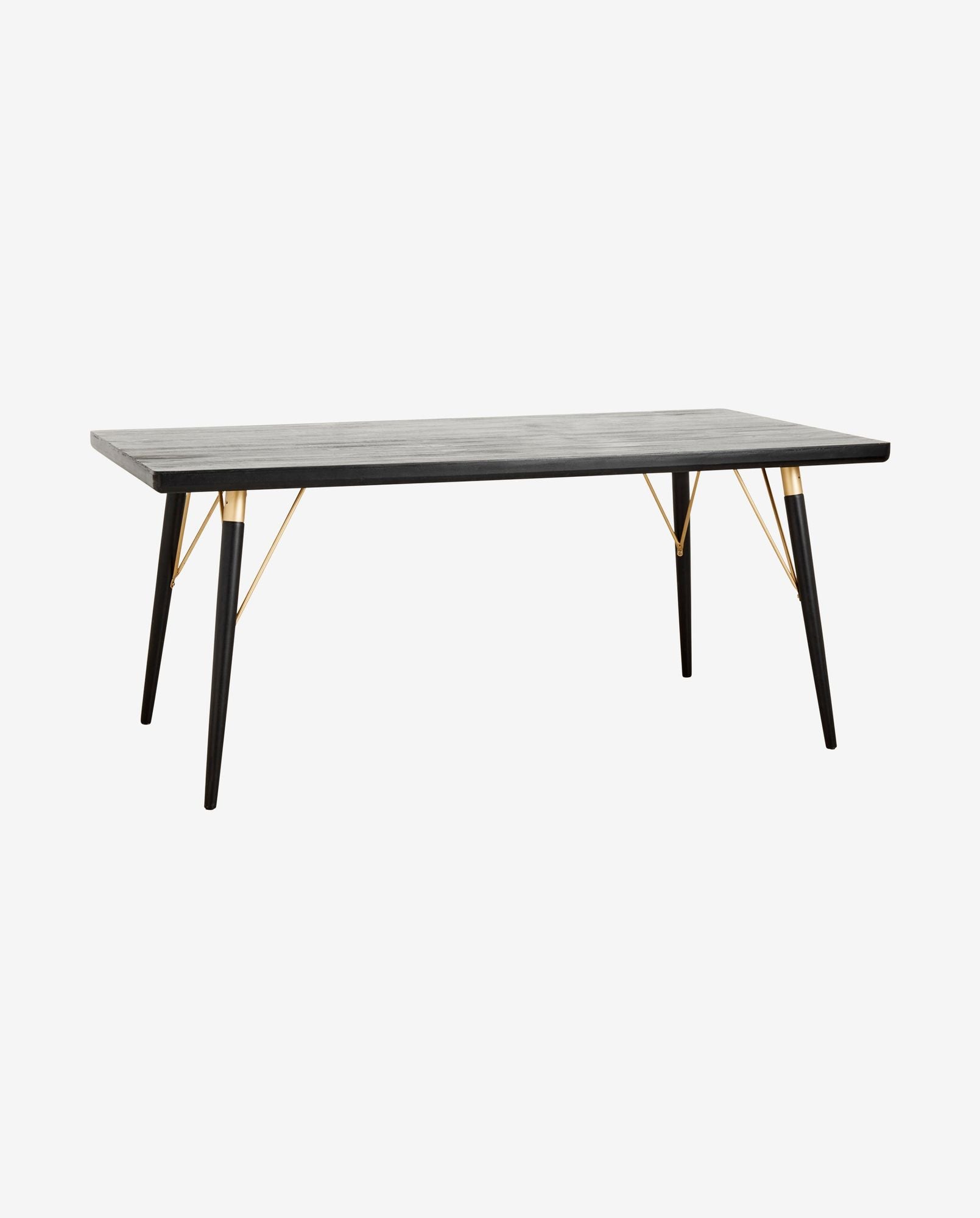 Matbord 180x90, Svart / Guld