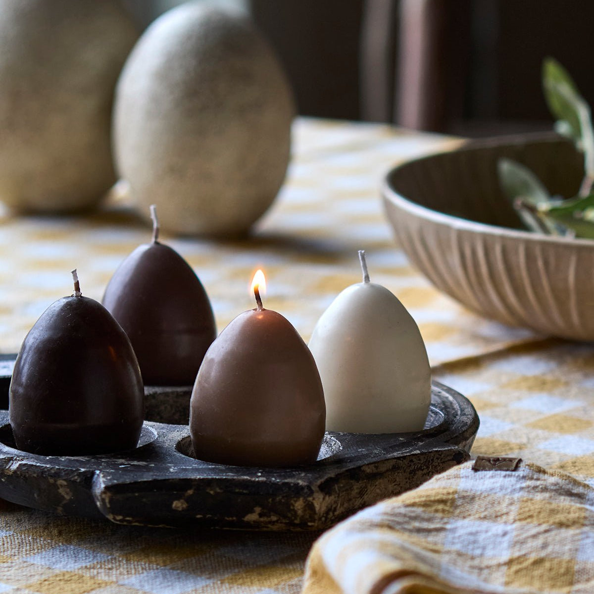 Affari of Sweden EGG CANDLES Hönsägg, 4 - pack - Azalea Home