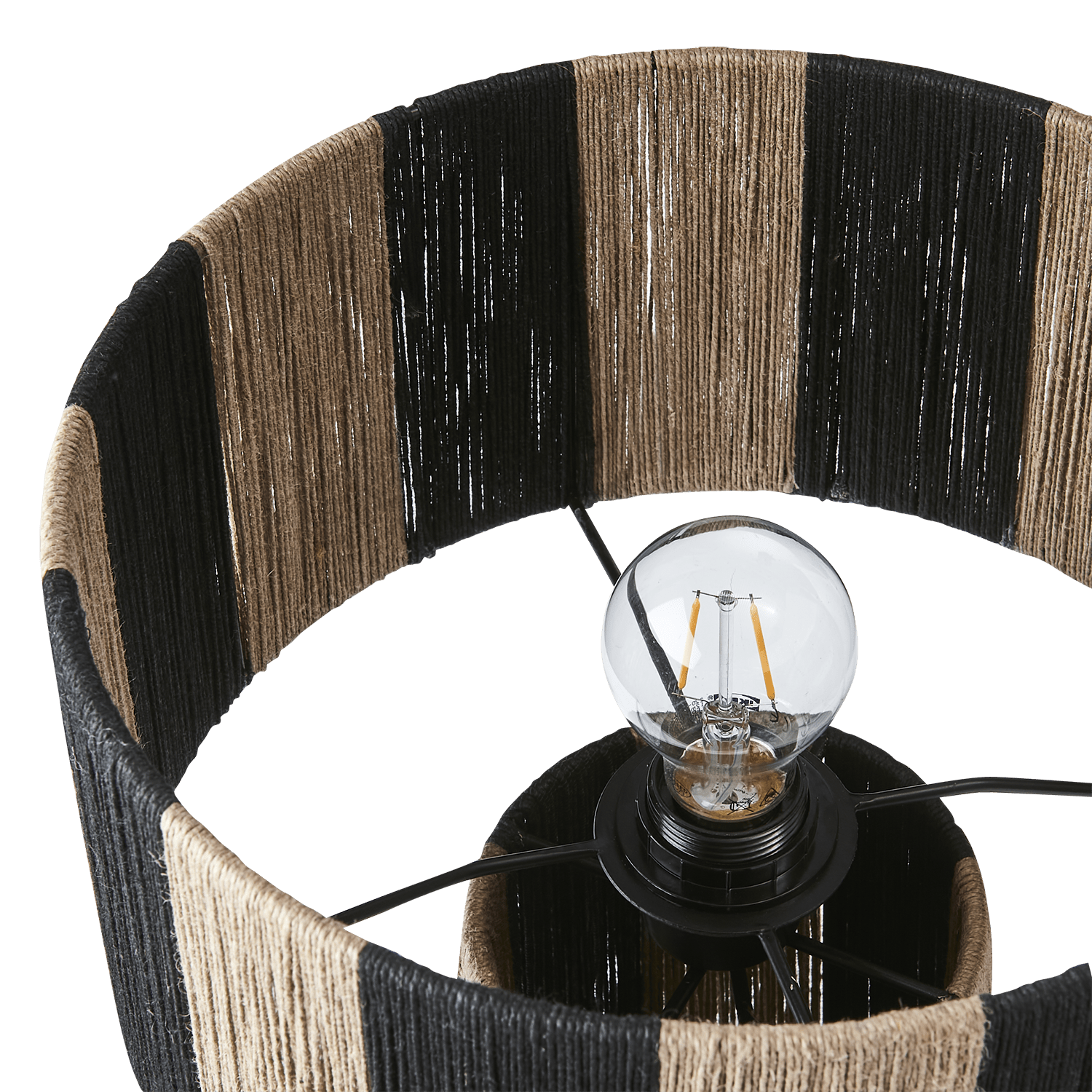 Affari of Sweden JULLAN Bordslampa M, Svart/natur - Azalea Home