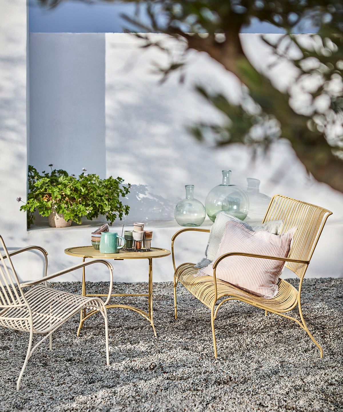 Affari of Sweden VISBY Trädgårdsbänk, Gul - Azalea Home