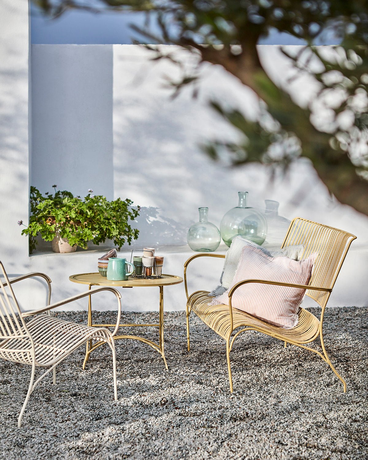Affari of Sweden VISBY Trädgårdsbänk, Gul - Azalea Home