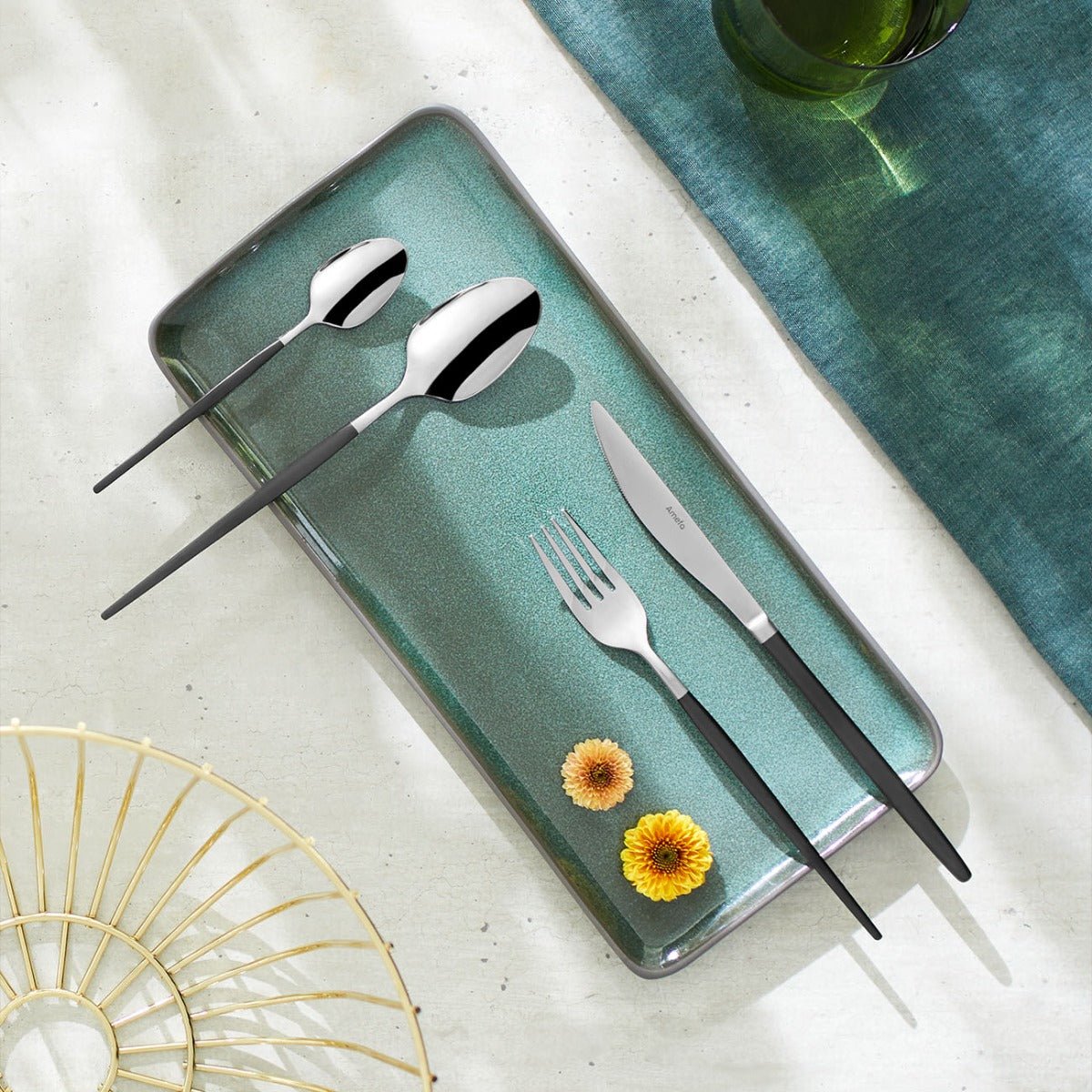Amefa Soprano Bestickset 16 - delar Svart - Azalea Home